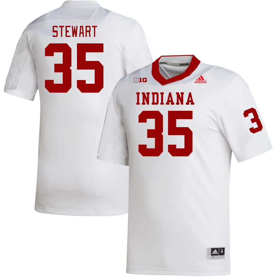 Men #35 Aaron Stewart Indiana Hoosiers College Football Jerseys Stitched-White